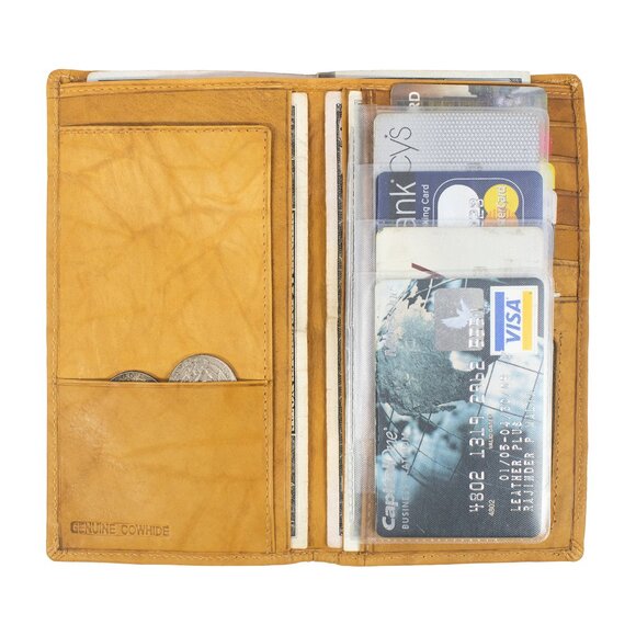 Genuine Leather Checkbook Cover for Unisex - Picture 3 of 8